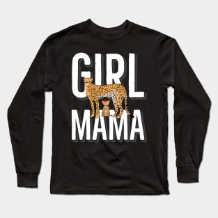 Girl mama cheetah  and cub Long Sleeve T-Shirt